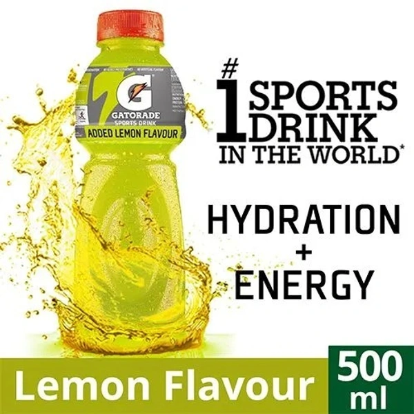 Gatorade Sports Drink - Lemon Flavour, 500 ml - 500 Ml, Lemon Flavour