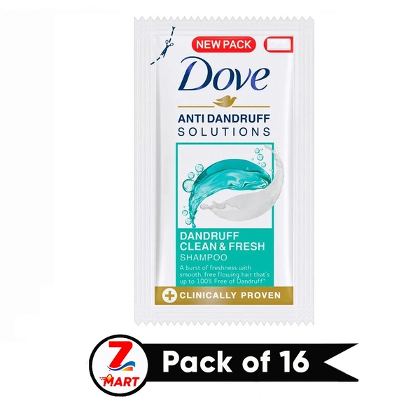 Dove Dandruff Clean Shampoo Sachet 16 N (Rs.2 Each) - 16 N (Rs.2 Each)