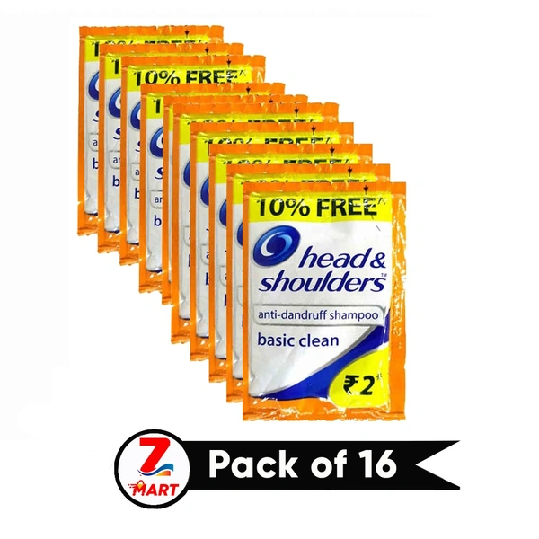 Head & Shoulders Basic Clean Hair Shampoo 16 N (5 ml Each) - 16 N (5 ml Each)