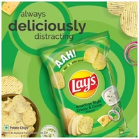 Lays American Style Cream & Onion Flavour Chips : 40 gms - 40 Gms, Cream & Onion
