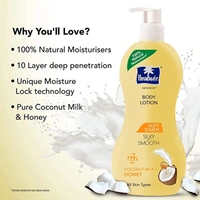 Parachute Advansed Soft Touch Body Lotion for Women & Men, All Skin types, 400ml  - 400 ML, Coconut Milk & Honey