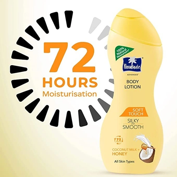 Parachute Advansed Soft Touch Body Lotion for Women & Men, All Skin types, 250ml  - 250 ml, Pure Coconut Milk & Honey