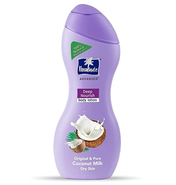 Parachute Advansed Deep Nourish Body Lotion for Women & Men, Dry Skin, 250ml  - 250 ml, Pure Coconut Milk