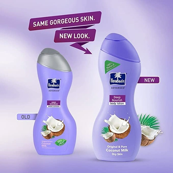Parachute Advansed Deep Nourish Body Lotion for Women & Men, Dry Skin, 250ml  - 250 ml, Pure Coconut Milk