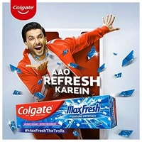 Colgate Max Fresh Peppermint Ice Toothpaste : 150  gms - 150 Gms, peppermint ice