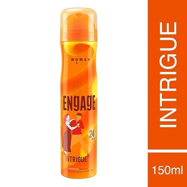 Engage Intrigue for Her Deodorant for Women, Sweet and Sophisticated, Skin Friendly, 150ml - 150 ML, Intrigue