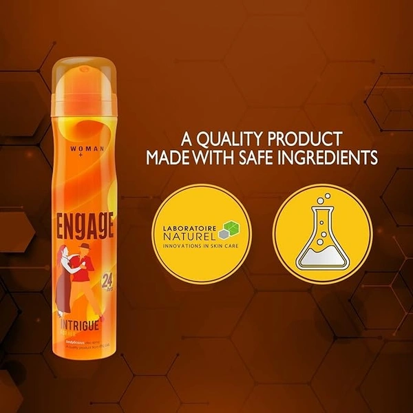 Engage Intrigue for Her Deodorant for Women, Sweet and Sophisticated, Skin Friendly, 150ml - 150 ML, Intrigue