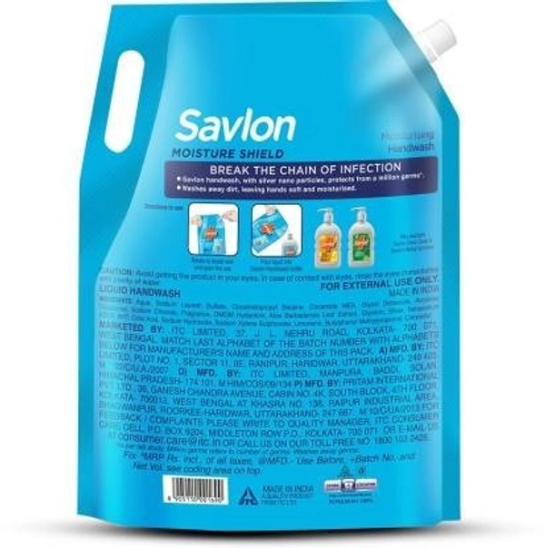 Savlon Moisture Shield Hand Wash Pouch  (1500 ml) - 1500 ml