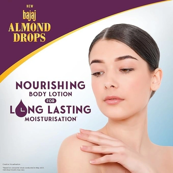 Bajaj Almond Drops Nourishing Body Lotion I Long Lasting Moisturization I Almond Oil & Vitamin E I 600ML - 600 ml