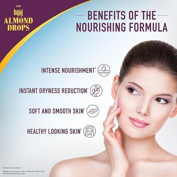 Bajaj Almond Drops Nourishing Body Lotion I Long Lasting Moisturization I Almond Oil & Vitamin E I 600ML - 600 ml