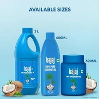 Bajaj 100% Pure Coconut Oil, 1 Ltr - 1000 ml