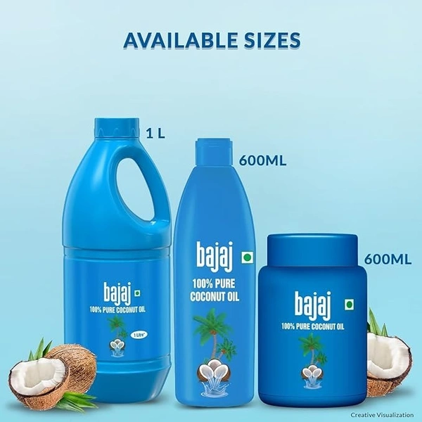 Bajaj 100% Pure Coconut Oil, 1 Ltr - 1000 ml