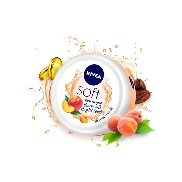NIVEA  Playful Peach Moisturiser Creme : 200 ml - 200 ML, Playful Peach