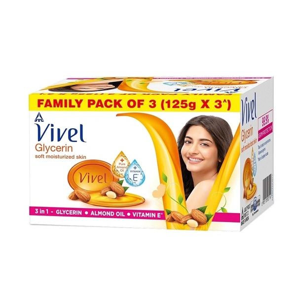 vivel Glycerin family pack of 3*125g