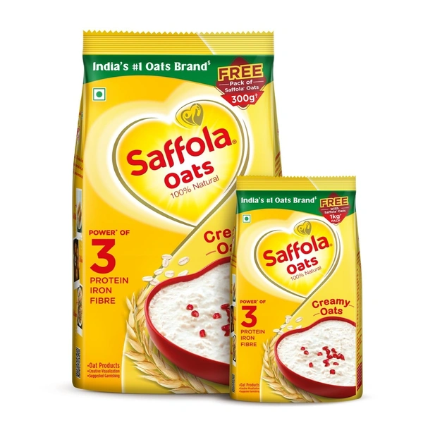 Saffola Creamy oats  1kg +300g  free - 1 kg + 300 g