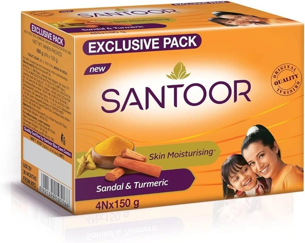 Santoor Sandal Turmeric value pack 5*150g - 5*150g