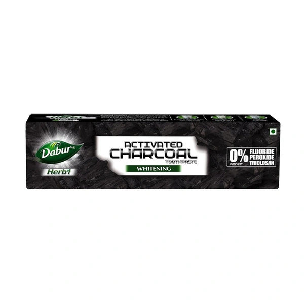 Dabur Activated Charcoal Toothpaste Whitening 120g - 120 GMS - 120 GMS
