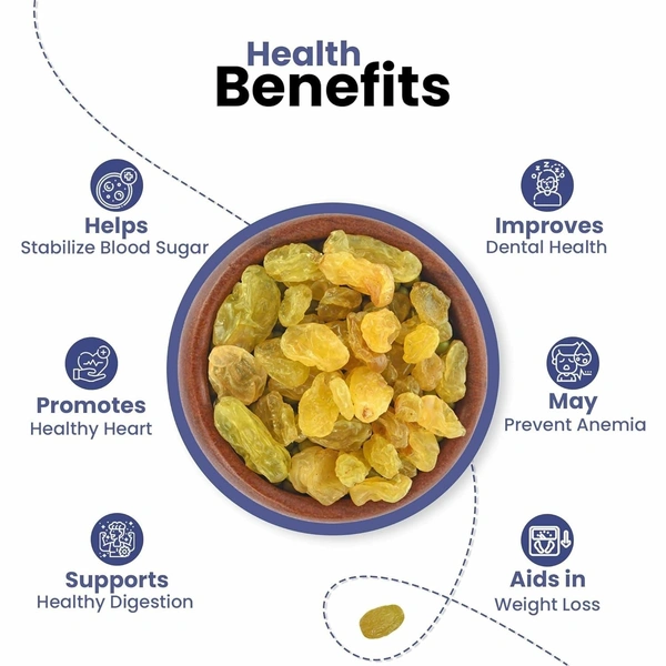 Nutraj Round Raisins (Khishmish) 500g - 500 gms