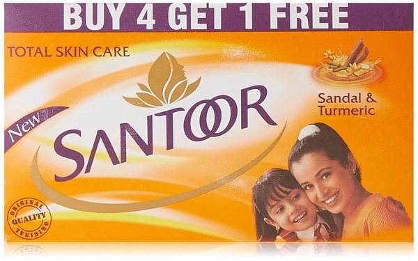 Santoor Turmeric & sandal 4*150g + 100g free - 4*150g +100g free
