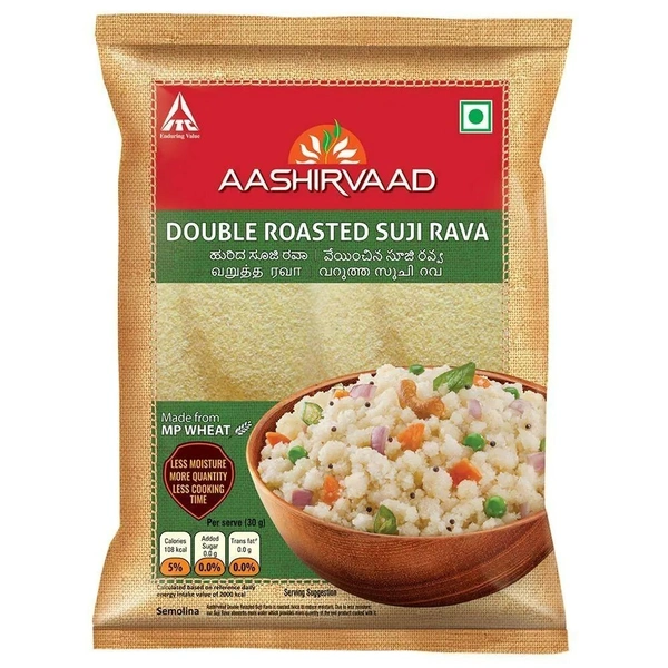 AAshirvaad Double Roasted suji Rava : 1 kg - 1 KG