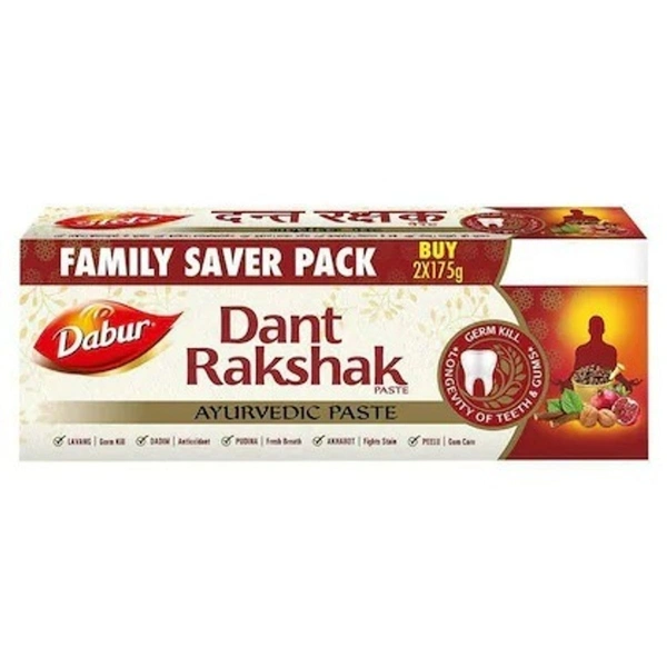 Dabur Dant Rakshak Ayurvedic Toothpaste 2*175g - - 2*175g