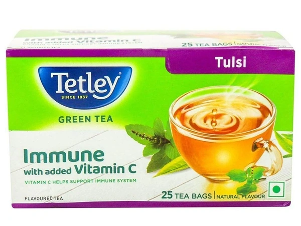 Tetley Natural  tulsi Green Tea : 25 Tea-Bags - 25 BAGS