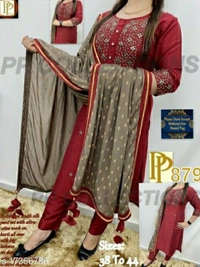 Emb Rayon Kurti With Pant ( Full Dress)