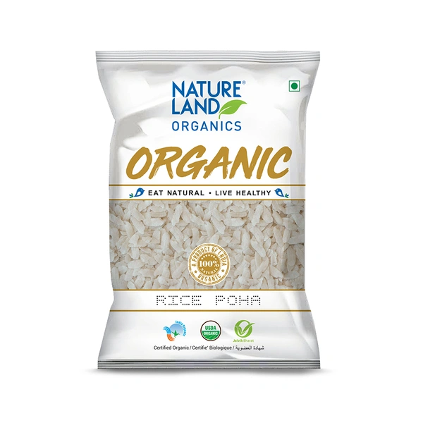 Nature Land Organics Rice Poha 500 Gm - 500 GM