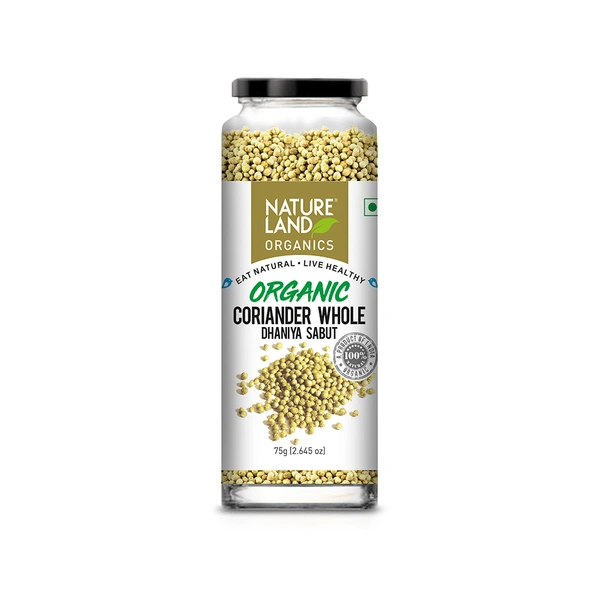 Nature Land Organics Coriander Whole 75 GM - 75 GM
