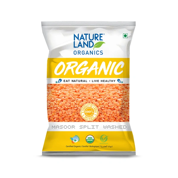 Nature Land Organics Masur split washed 500 GM - 500 GM