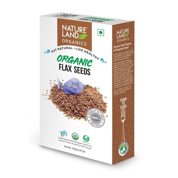 Nature Land Organics Flaxseed Raw 150 GM - 150 GM