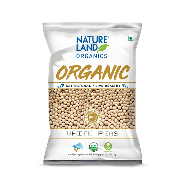 Nature Land Organics White Peas 500 GM - 500 GM