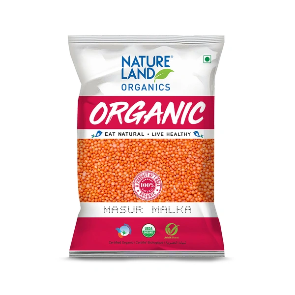 Nature Land Organics Malka Masur 500 GM - 500 GM