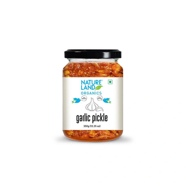 Nature Land Organics Garlic Pickle 350 GM - 350 GM
