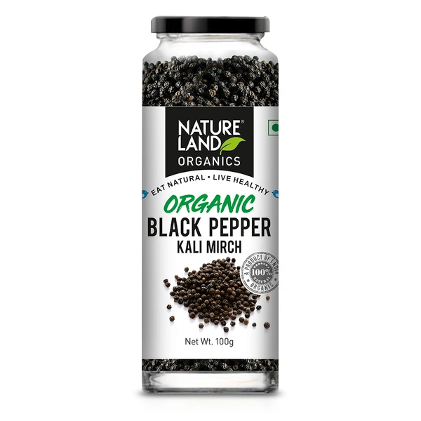Nature Land Organics Black Pepper 100 GM - 100 GM