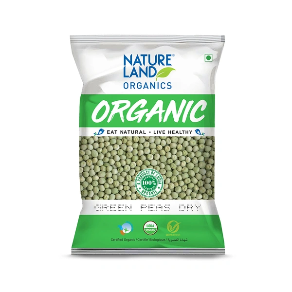 Nature Land Organics Green Peas 500 GM - 500 GM