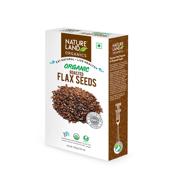 Nature Land Organics Roasted Flaxseed 100 GM - 100 GM