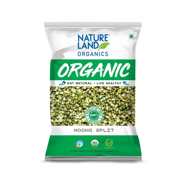 Nature Land Organics Moong Split 500 GM - 500 GM