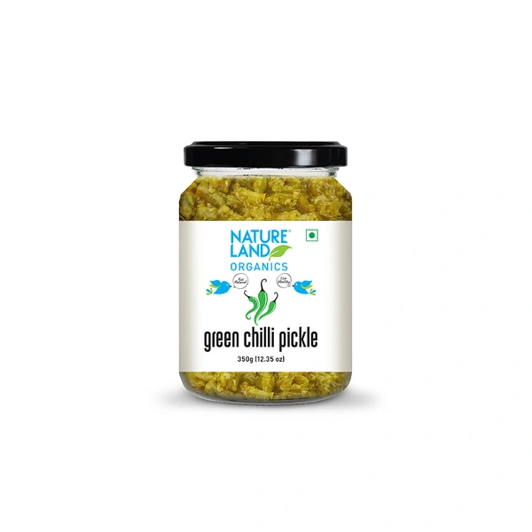 Nature Land Organics Green Chilli Pickle 350 GM - 350 GM