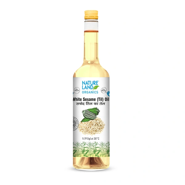 Nature Land Organics White Sesame Oil 1 Ltr. - 1 Liter