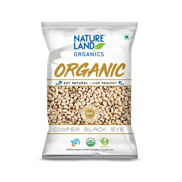 Nature Land Organics Cowpea Black eye 500 GM - 500 GM