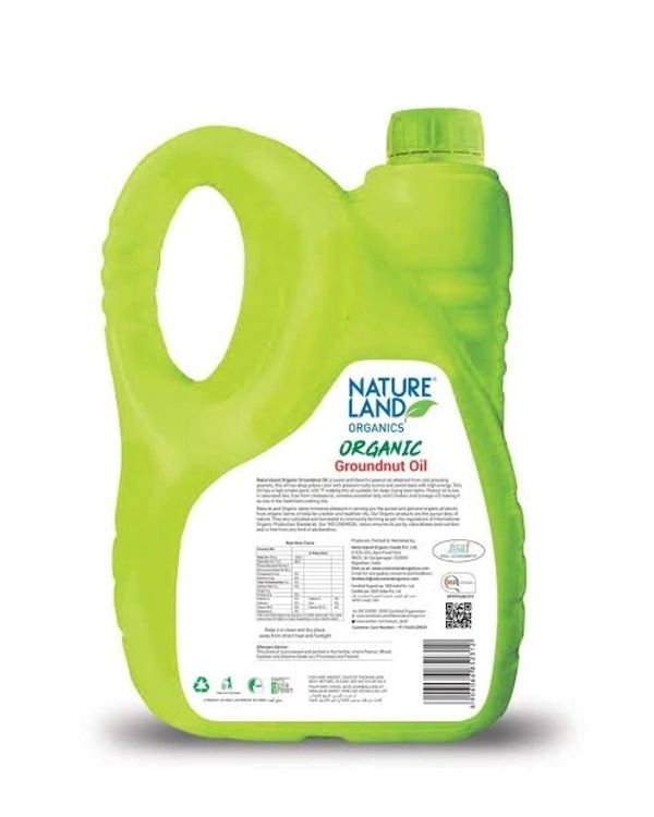 Nature Land Organics Groundnut Oil 5 Ltr. - 5 Liter