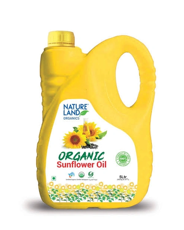 Nature Land Organics Sunflower Oil 5 Ltr. - 5 Liter