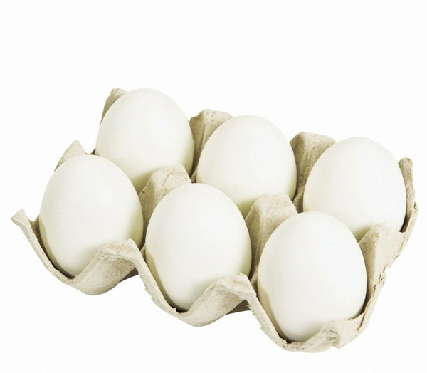 Apna Farm Poultry White Eggs - Pack of 6, White