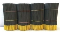 Raw Black Agarbatti (কালো র-ধূপকাঠি)- 8 and 9 Inch - 1kg (Without Perfume 1080pieces), Black 