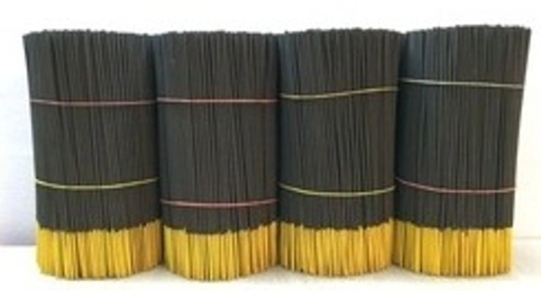 Raw Black Agarbatti (কালো র-ধূপকাঠি)- 8 and 9 Inch - 1kg (Without Perfume 1080pieces), Black 