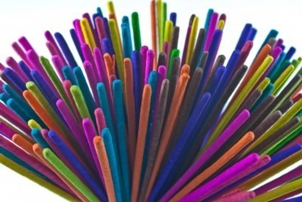 Raw Colouring Agarbatti (কালারিং র-ধূপকাঠি)- 8 and 9 Inch - 1kg (Without Perfume 1100pieces), Multicoloured(As Per Customer Choice)