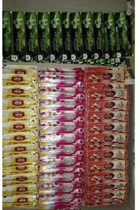 Perfumed Agarbatti (সেন্টেড ধূপকাঠি)- Rs 2 Pouch - 1 Dozen(12 Pieces), Multicoloured 