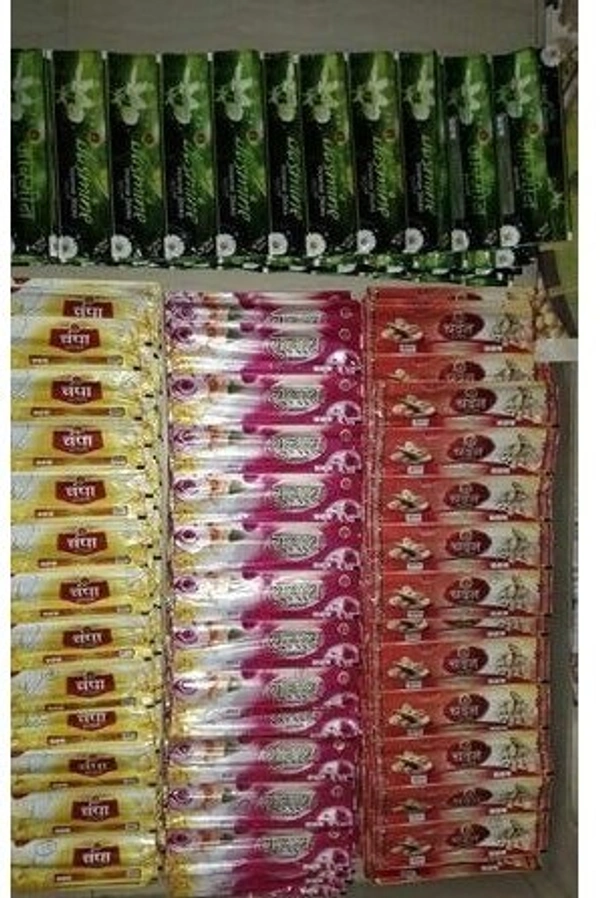 Perfumed Agarbatti (সেন্টেড ধূপকাঠি)- Rs 2 Pouch - 1 Dozen(12 Pieces), Multicoloured 