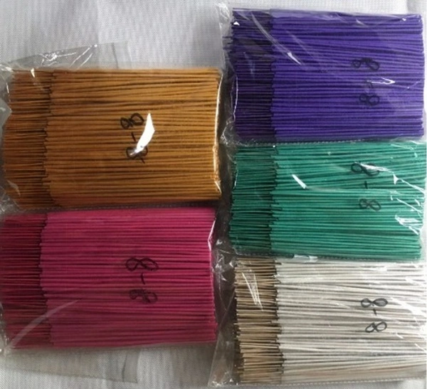 Color Perfume Agarbatti (কালারিং সেন্টেড ধূপকাঠি)- 8 and 9 Inch - 100 Gm (55-70 Pieces), Multicolor (as Per Customer Choice) 